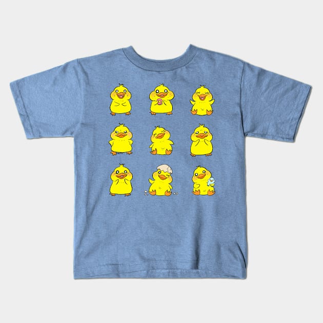 Yellow baby chick Kids T-Shirt by doodletokki